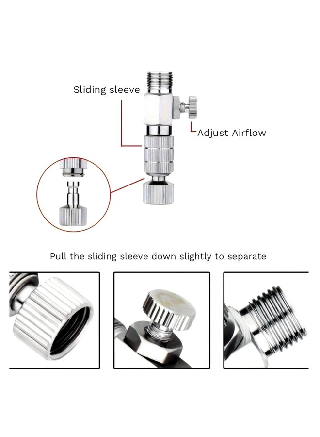 يُسلِّم مجموعة محولات بخاخ الهواء (13 قطعة) - وصلات فصل سريع لخرطوم بخاخ الهواء - محول تحرير سريع لضاغط الهواء - Image 3